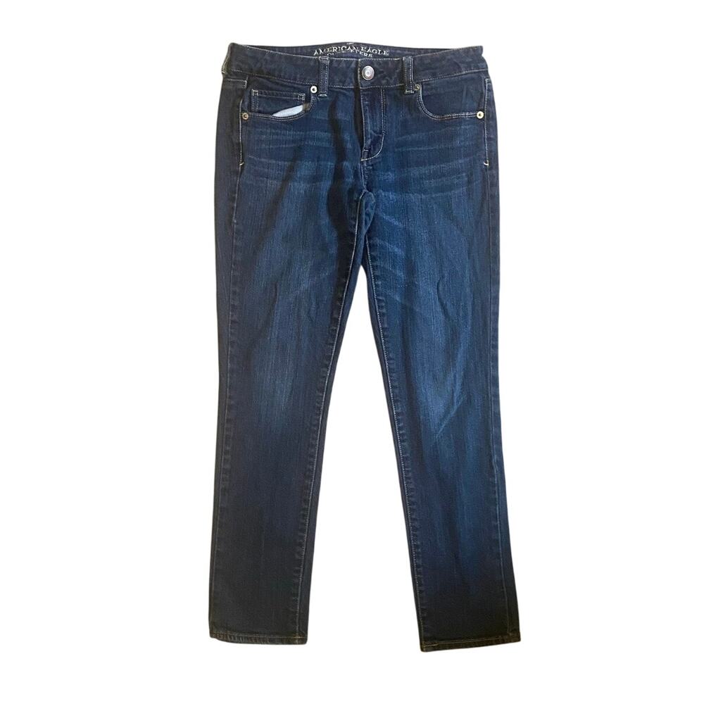 American Eagle Jeans Women's Size 8 Blue Skinny Stretch Denim Medium Wash